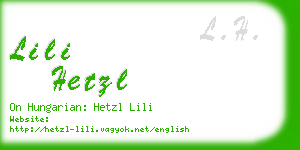 lili hetzl business card